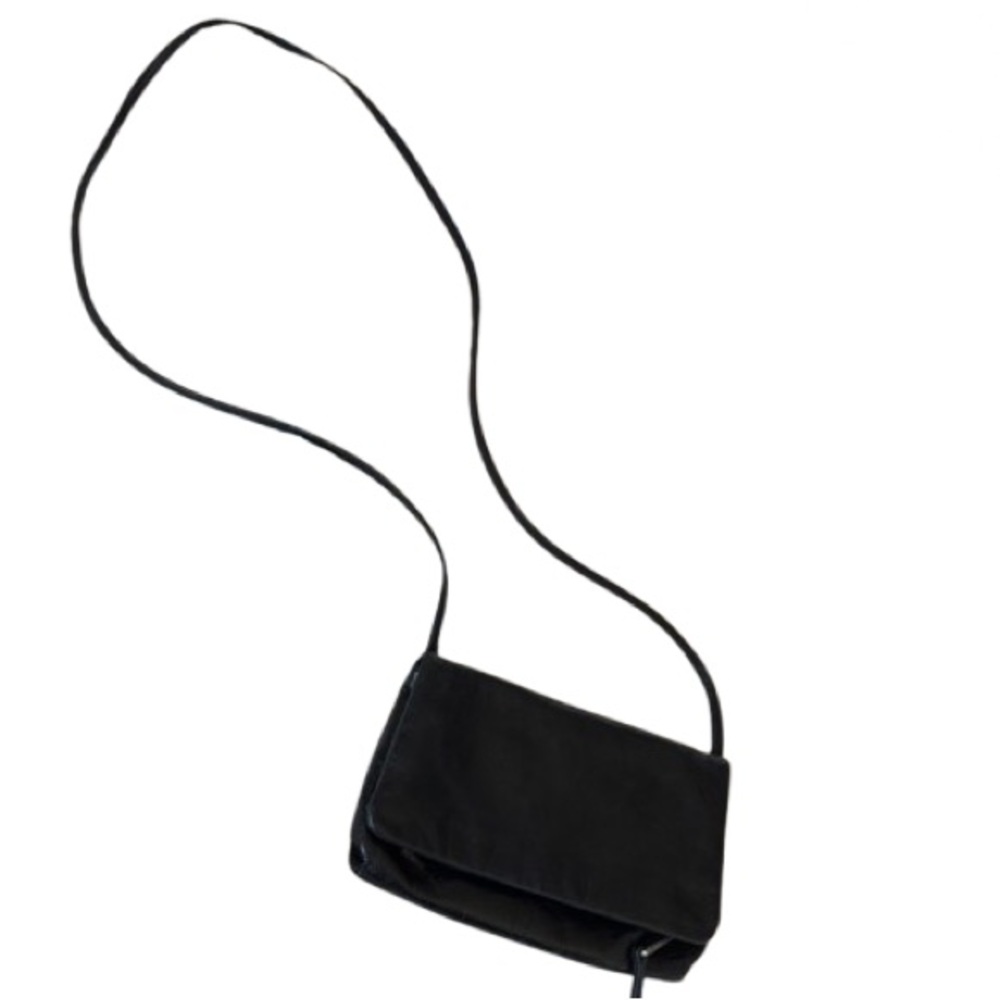 HOBO Black Leather Crossbody Bag | Minimalist Design with Back Pocket